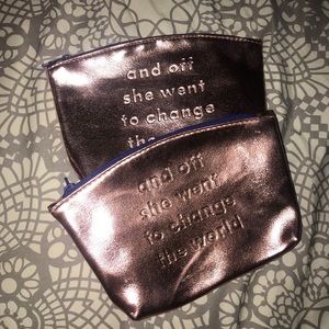Rose gold Ipsy bag